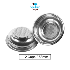 One Two Cups Filter Basket Portafilter Non-Pressurize Single Wall 58mm - Y58