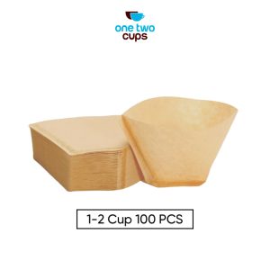 One Two Cups Kertas Saringan Kopi Filter Paper V60 1-2 Cup 100 PCS - KHM07