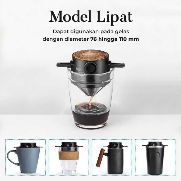 One Two Cups Filter Penyaring Kopi Portable Cone Coffee Dripper - DC11