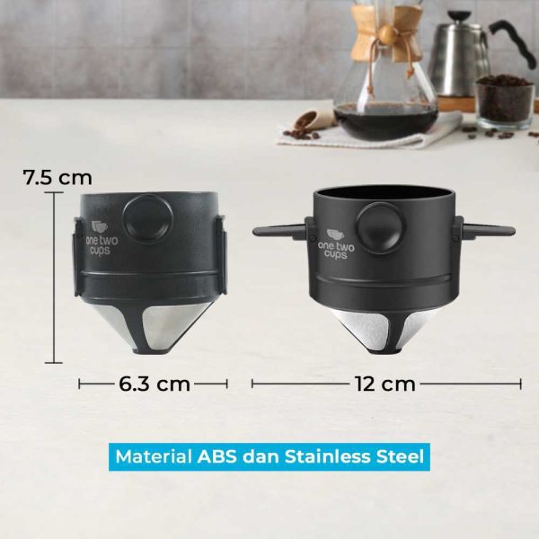 One Two Cups Filter Penyaring Kopi Portable Cone Coffee Dripper - DC11