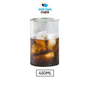 One Two Cups Gelas Wine Juice Japanese Striped Heat Resistant 450ml - SF-455