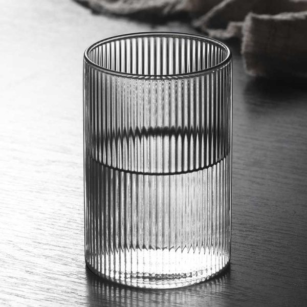 One Two Cups Gelas Wine Juice Japanese Striped Heat Resistant 450ml - SF-455