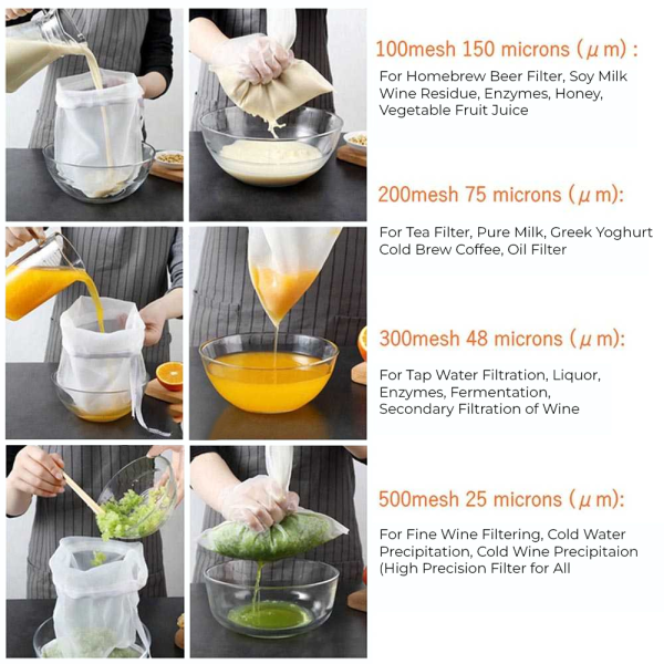One Two Cups Kain Saringan Susu Kedelai Nilon Serut Reusable Mesh 500 - ZR500