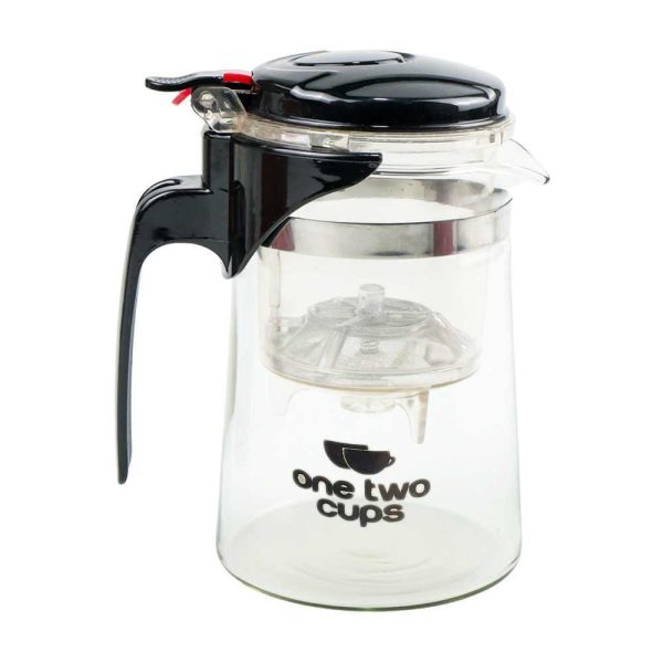 One Two Cups Teko Teh Kopi Kaca Tahan Panas dengan Saringan Pitcher - K1