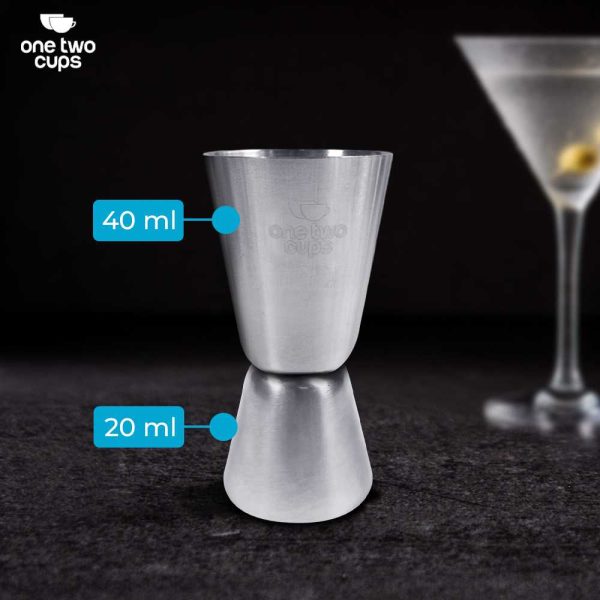 One Two Cups Gelas Ukur Bartender Double Jigger Measuring Cup - KM2