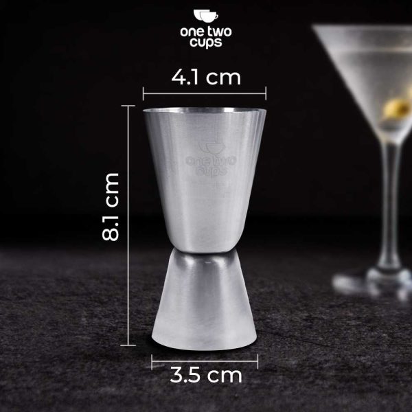 One Two Cups Gelas Ukur Bartender Double Jigger Measuring Cup - KM2