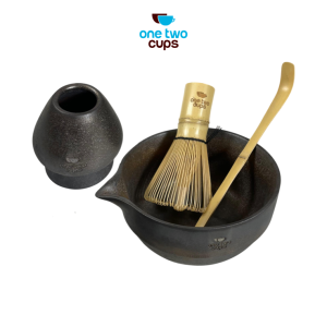 ginee_20251121172806192_0646567097.png One Two Cups Set Matcha Teh 4in1 Chasen Whisk Chawan Chashaku Chakoshi - N41