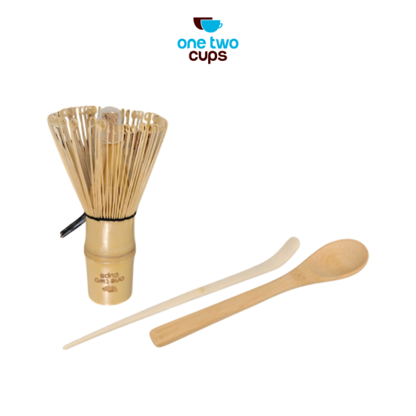 One Two Cups Chasen Bamboo Whisk Matcha Pengaduk Teh Jepang 3in1 - WT03