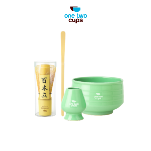 ginee_20251121173139861_4111101795.png One Two Cups Set Mangkuk Teh Matcha Chasen Chawan Chashaku 4in1 - NA-1451