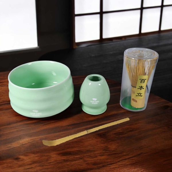 ginee_20251121173139933_3987378871.jpg One Two Cups Set Mangkuk Teh Matcha Chasen Chawan Chashaku 4in1 - NA-1451
