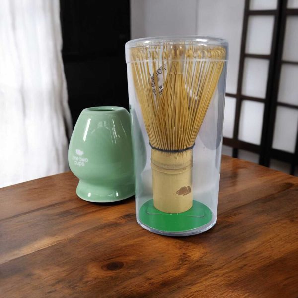ginee_20251121173139964_4349548988.jpg One Two Cups Set Mangkuk Teh Matcha Chasen Chawan Chashaku 4in1 - NA-1451