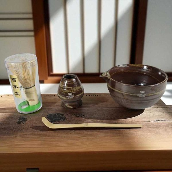 ginee_20251121173412801_7150855038.jpg One Two Cups Chasen Bamboo Whisk Matcha Teh Set 4in1 Chawan Chashaku - N41