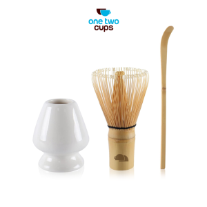 One Two Cups Matcha Set Kit Chasen Stand Chashaku Bamboo 3 PCS - D-31