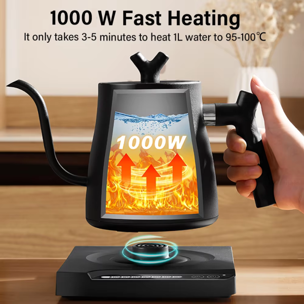 One Two Cups Teko Listrik Kopi Pemanas Air Leher Angsa Kettle 1000W 1L - HR-462