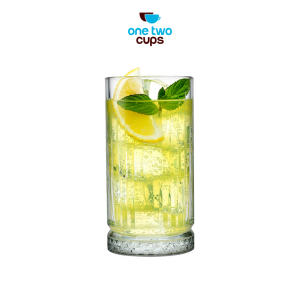 One Two Cups Gelas Kaca Aesthetic Kopi Teh Striped Crystal Glass 445ml - EL-45