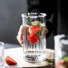 One Two Cups Gelas Kaca Aesthetic Kopi Teh Striped Crystal Glass 445ml - EL-45