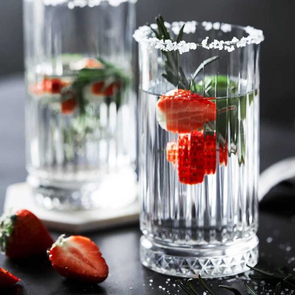 One Two Cups Gelas Kaca Aesthetic Kopi Teh Striped Crystal Glass 445ml - EL-45