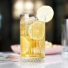 One Two Cups Gelas Kaca Aesthetic Kopi Teh Striped Crystal Glass 445ml - EL-45