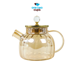 One Two Cups Teko Teh Pitcher Teapot Tahan Panas Api Borosilicate 1L - BR-383