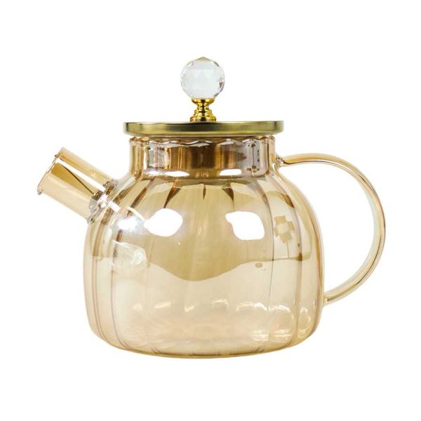One Two Cups Teko Teh Pitcher Teapot Tahan Panas Api Borosilicate 1L - BR-383
