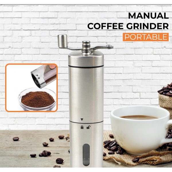 One Two Cups Alat Penggiling Kopi Manual Coffee Grinder Adjustable - 5014