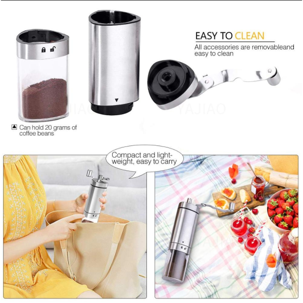 One Two Cups Alat Penggiling Kopi Manual Coffee Grinder Adjustable - 5014