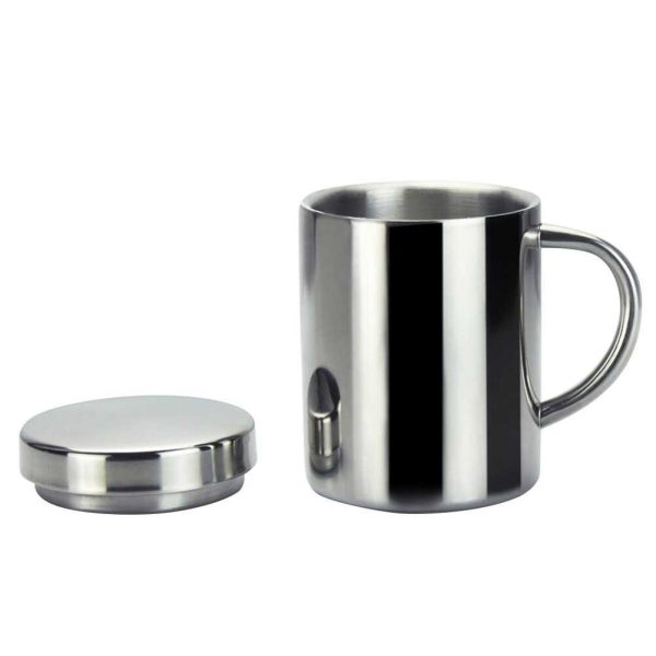 One Two Cups Cangkir Kopi Stainless Steel Tahan Panas Double Wall Mug - H-860