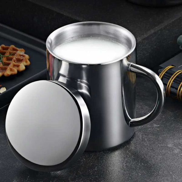 One Two Cups Cangkir Kopi Stainless Steel Tahan Panas Double Wall Mug - H-860