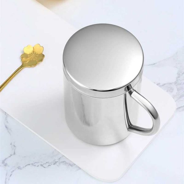 One Two Cups Cangkir Kopi Stainless Steel Tahan Panas Double Wall Mug - H-860