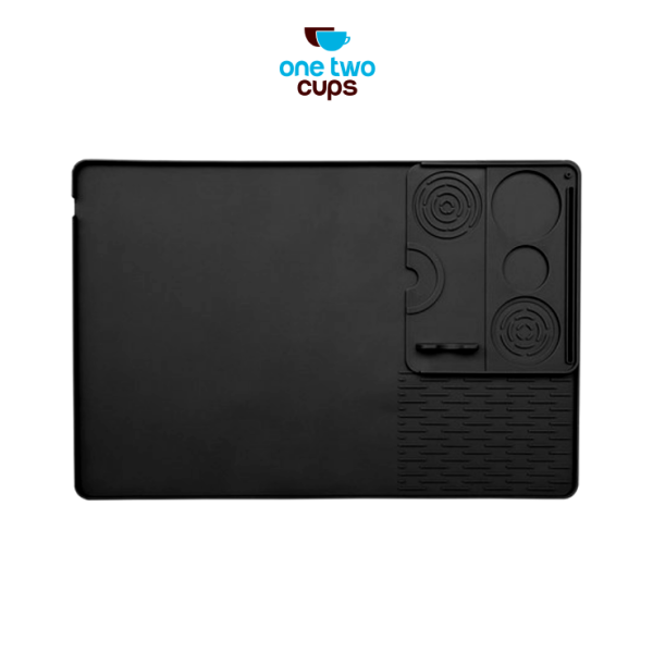 ginee_20251126121600157_1737982375.png One Two Cups Wadah Alas Kopi Tamper Coffee Mat Silicone Tray 2in1 - D-21