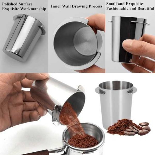 One Two Cups Dosing Cup Portafilter Espresso Machine Stainless 53mm - V-53