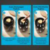 One Two Cups Toples Kaca Penyimpanan Biji Kopi Vacuum Sealed Lid - SE41-Gray