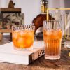 One Two Cups Gelas Kaca Aesthetic Kopi Teh Simple Striped Glass - J15