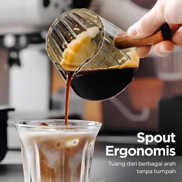 One Two Cups Gelas Takar Kopi Espresso Shot Measuring Cup 180ml - KM18
