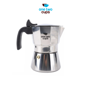 ginee_20251126124416601_2565833622.png One Two Cups Moka Pot Italian Espresso Coffee Maker Stainless Steel - W-767