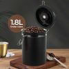 One Two Cups Toples Stainless Biji Kopi Rekam Tanggal Storage Jar - MSS19