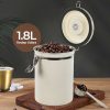 One Two Cups Toples Stainless Biji Kopi Rekam Tanggal Storage Jar - MSS19