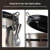 One Two Cups Toples Stainless Biji Kopi Rekam Tanggal Storage Jar - MSS19