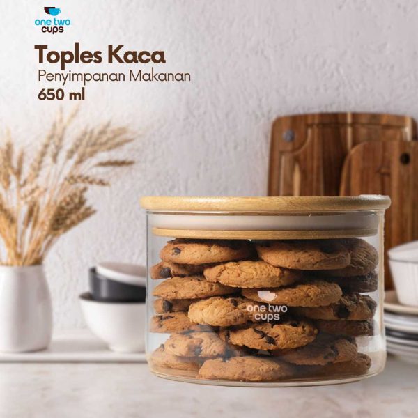 ginee_20251126125048815_1305737338.jpg One Two Cups Toples Kaca Penyimpanan Makanan Sealed Storage Glass Jar - FJ3