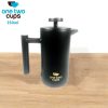 One Two Cups French Press Coffee Maker Pot Stainless Steel - FP1L