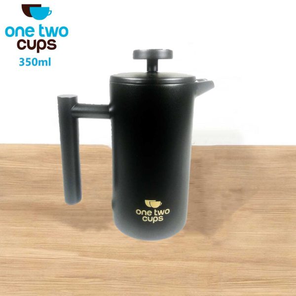 One Two Cups French Press Coffee Maker Pot Stainless Steel - FP1L
