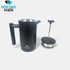 One Two Cups French Press Coffee Maker Pot Stainless Steel - FP1L