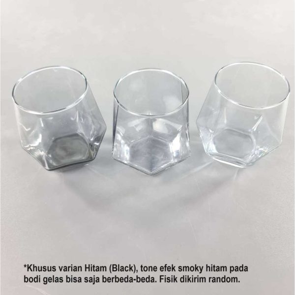 One Two Cups Gelas Kaca Aesthetic Kopi Teh Diamond Crystal Glass 310ml - GW107