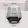 One Two Cups Gelas Kaca Aesthetic Kopi Teh Diamond Crystal Glass 310ml - GW107