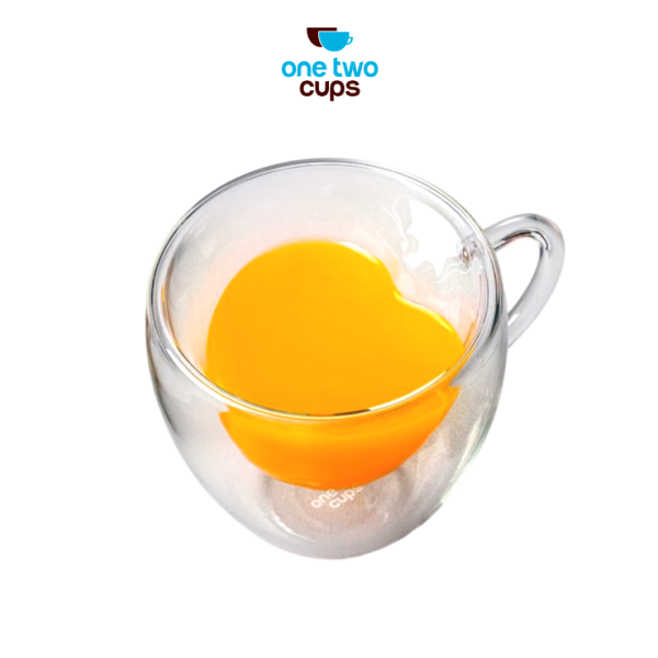 One Two Cups Cangkir Kopi Kaca Tahan Panas Double Wall Love Cup 140ml - CV2103l