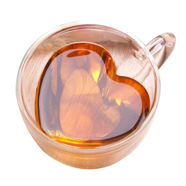 One Two Cups Cangkir Kopi Kaca Tahan Panas Double Wall Love Cup 140ml - CV2103l