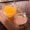 One Two Cups Cangkir Kopi Kaca Tahan Panas Double Wall Love Cup 140ml - CV2103l