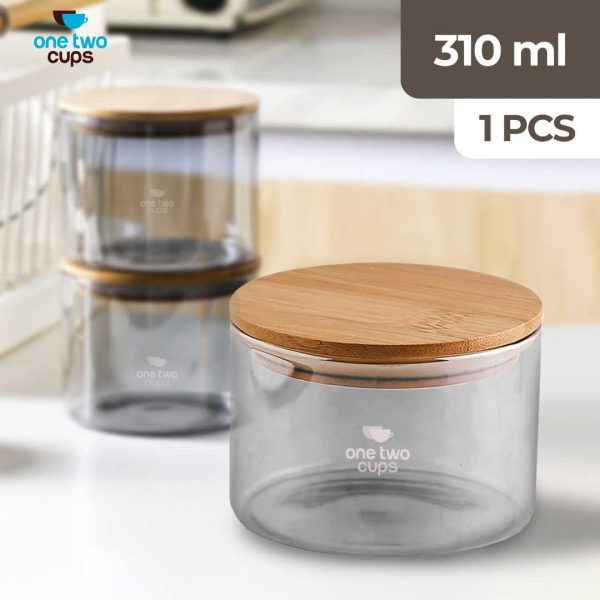 One Two Cups Toples Kaca Penyimpanan Makanan Sealed Storage Glass Jar - FJ3