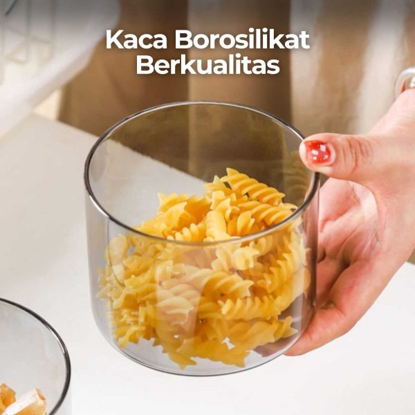 One Two Cups Toples Kaca Penyimpanan Makanan Sealed Storage Glass Jar - FJ3