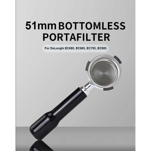 One Two Cups Bottomless Naked Portafilter Stainless 51mm - CG-11